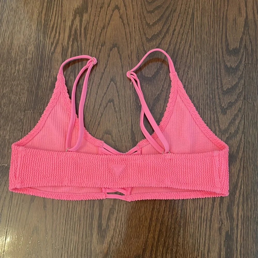 Guess hot neon pink bikini top - Picture 2 of 5